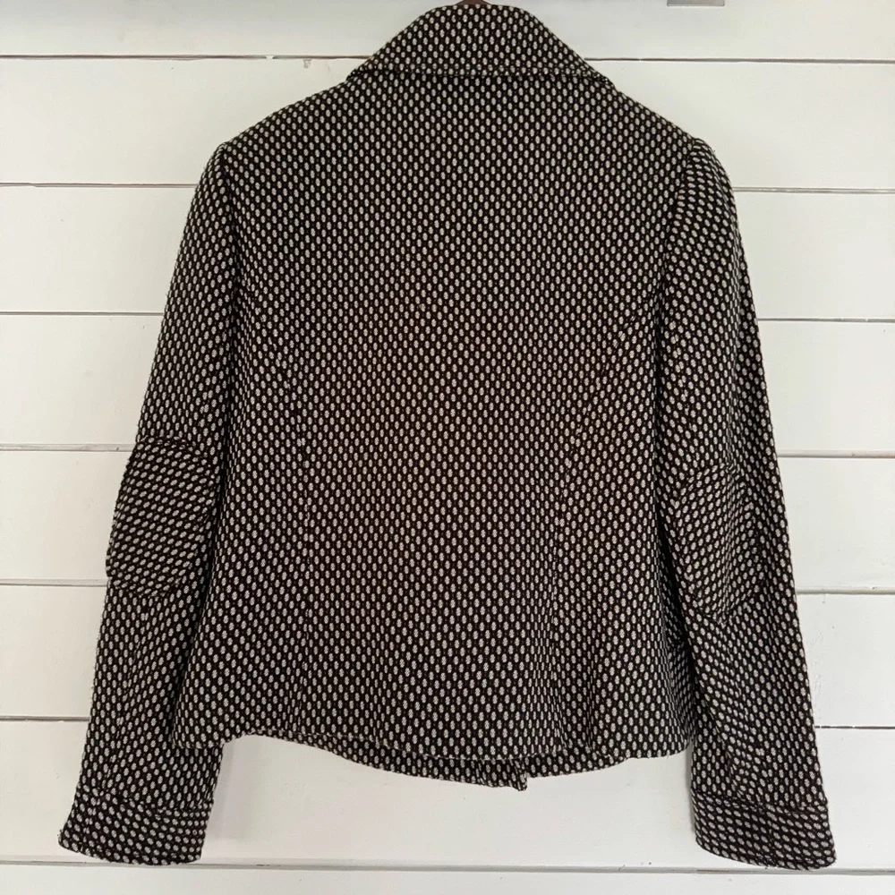 Insight brown tweed moto jacket blazer. Size: 6 - Picture 8 of 10